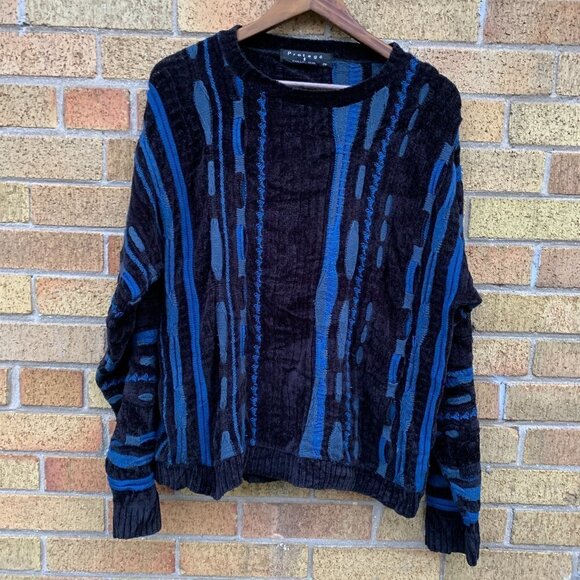 Vintage Coogi Style Knit Sweater Protege Medium - Picture 1 of 13
